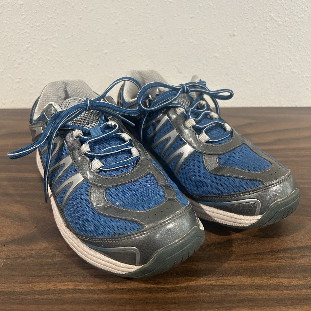 Orthofeet 674 Mens Size 7.5 2E Wide Biofit Blue Orthotic Comfort Shoes Sprint